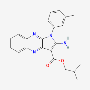 2-methylpropyl 2-amino-1-(3-methylphenyl)-1H-pyrrolo[2,3-b]quinoxaline-3-carboxylate