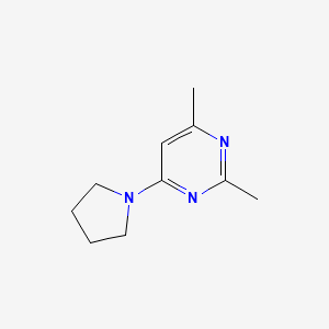 molecular formula C10H15N3 B7458482 2,4-Dimethyl-6-pyrrolidin-1-ylpyrimidine 