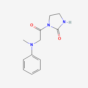 molecular formula C12H15N3O2 B7458518 1-[2-(N-methylanilino)acetyl]imidazolidin-2-one 