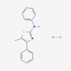 molecular formula C16H15BrN2S B7458524 5-methyl-N,4-diphenyl-1,3-thiazol-2-amine;hydrobromide 