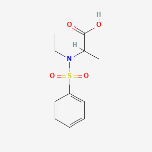 molecular formula C11H15NO4S B7458533 2-(N-ethylbenzenesulfonamido)propanoic acid 