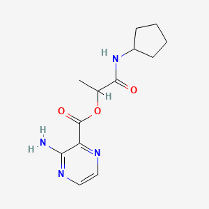 molecular formula C13H18N4O3 B7458541 [1-(Cyclopentylamino)-1-oxopropan-2-yl] 3-aminopyrazine-2-carboxylate 