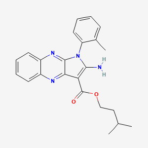 molecular formula C23H24N4O2 B7458547 3-methylbutyl 2-amino-1-(2-methylphenyl)-1H-pyrrolo[2,3-b]quinoxaline-3-carboxylate 
