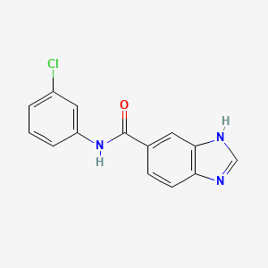 molecular formula C14H10ClN3O B7458596 N-(3-chlorophenyl)-3H-benzimidazole-5-carboxamide 