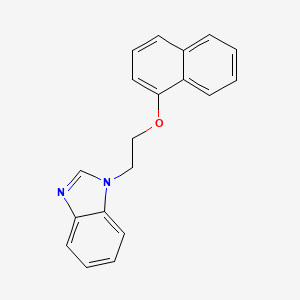 molecular formula C19H16N2O B7458671 1-(2-Naphthalen-1-yloxyethyl)benzimidazole 