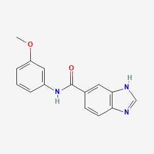 molecular formula C15H13N3O2 B7458683 N-(3-methoxyphenyl)-3H-benzimidazole-5-carboxamide 