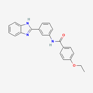molecular formula C22H19N3O2 B7458717 N-[3-(1H-benzimidazol-2-yl)phenyl]-4-ethoxybenzamide 