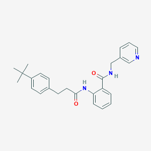 molecular formula C26H29N3O2 B7458721 2-[3-(4-tert-butylphenyl)propanoylamino]-N-(pyridin-3-ylmethyl)benzamide 