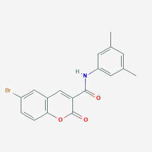 molecular formula C18H14BrNO3 B7458743 6-bromo-N-(3,5-dimethylphenyl)-2-oxochromene-3-carboxamide 