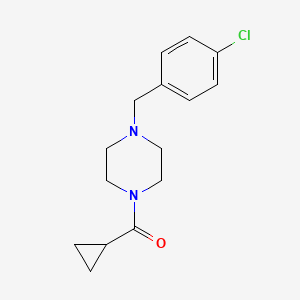 molecular formula C15H19ClN2O B7458777 [4-(4-Chlorobenzyl)piperazin-1-yl](cyclopropyl)methanone 