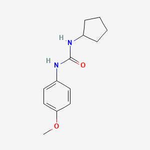molecular formula C13H18N2O2 B7458781 1-Cyclopentyl-3-(4-methoxyphenyl)urea 