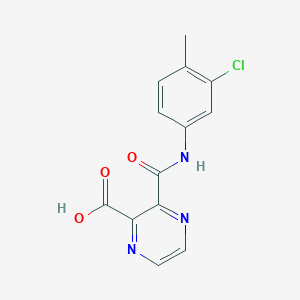 molecular formula C13H10ClN3O3 B7458788 3-[(3-Chloro-4-methylphenyl)carbamoyl]pyrazine-2-carboxylic acid 