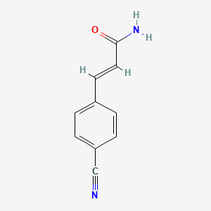 molecular formula C10H8N2O B7458832 (E)-3-(4-cyanophenyl)prop-2-enamide 