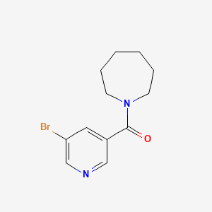 molecular formula C12H15BrN2O B7458848 1-[(5-Bromopyridin-3-yl)carbonyl]azepane 
