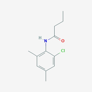 molecular formula C12H16ClNO B7458851 N-(2-chloro-4,6-dimethylphenyl)butanamide 