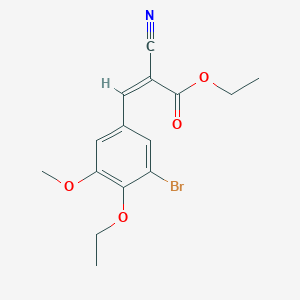 ethyl (2Z)-3-(3-bromo-4-ethoxy-5-methoxyphenyl)-2-cyanoprop-2-enoate