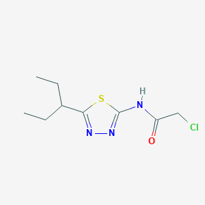 molecular formula C9H14ClN3OS B7458881 2-chloro-N-(5-pentan-3-yl-1,3,4-thiadiazol-2-yl)acetamide 