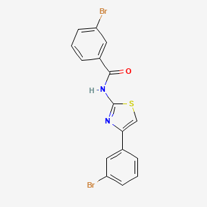 molecular formula C16H10Br2N2OS B7458888 3-bromo-N-[4-(3-bromophenyl)-1,3-thiazol-2-yl]benzamide 