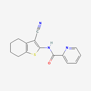 molecular formula C15H13N3OS B7458927 N-(3-cyano-4,5,6,7-tetrahydro-1-benzothiophen-2-yl)pyridine-2-carboxamide 