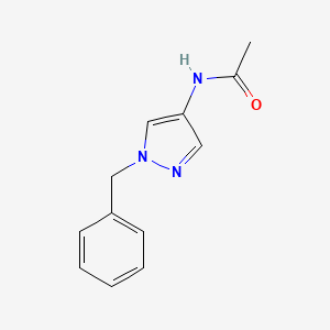 molecular formula C12H13N3O B7459002 N-(1-benzylpyrazol-4-yl)acetamide 