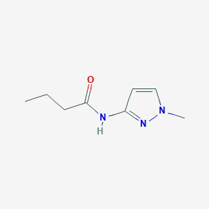 molecular formula C8H13N3O B7459019 N-(1-methylpyrazol-3-yl)butanamide 