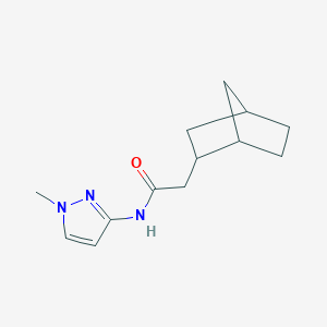 molecular formula C13H19N3O B7459025 2-(2-bicyclo[2.2.1]heptanyl)-N-(1-methylpyrazol-3-yl)acetamide 