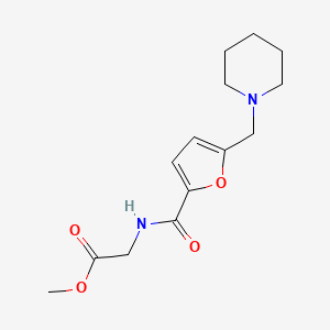 molecular formula C14H20N2O4 B7459035 Methyl 2-[[5-(piperidin-1-ylmethyl)furan-2-carbonyl]amino]acetate 