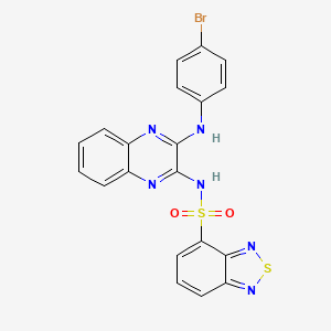 molecular formula C20H13BrN6O2S2 B7459073 N-[3-(4-bromoanilino)quinoxalin-2-yl]-2,1,3-benzothiadiazole-4-sulfonamide 