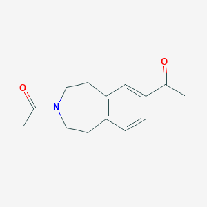 molecular formula C14H17NO2 B7459110 1-(3-Acetyl-1,2,4,5-tetrahydro-3-benzazepin-7-yl)ethanone 
