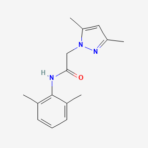 molecular formula C15H19N3O B7459183 N-(2,6-dimethylphenyl)-2-(3,5-dimethyl-1H-pyrazol-1-yl)acetamide 