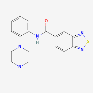 molecular formula C18H19N5OS B7459203 N-[2-(4-methylpiperazin-1-yl)phenyl]-2,1,3-benzothiadiazole-5-carboxamide 