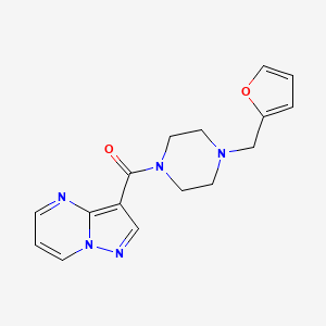 molecular formula C16H17N5O2 B7459208 [4-(Furan-2-ylmethyl)piperazin-1-yl]-pyrazolo[1,5-a]pyrimidin-3-ylmethanone 