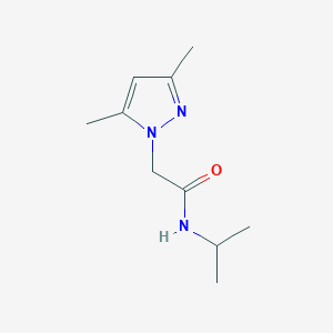 molecular formula C10H17N3O B7459217 2-(3,5-dimethylpyrazol-1-yl)-N-propan-2-ylacetamide 