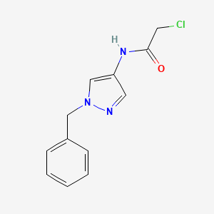 molecular formula C12H12ClN3O B7459221 N-(1-benzylpyrazol-4-yl)-2-chloroacetamide 