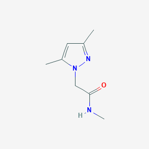 molecular formula C8H13N3O B7459222 2-(3,5-dimethylpyrazol-1-yl)-N-methylacetamide 