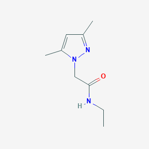 molecular formula C9H15N3O B7459225 2-(3,5-dimethylpyrazol-1-yl)-N-ethylacetamide 