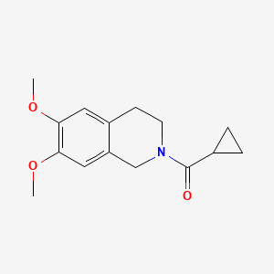 molecular formula C15H19NO3 B7459243 cyclopropyl(6,7-dimethoxy-3,4-dihydroisoquinolin-2(1H)-yl)methanone 