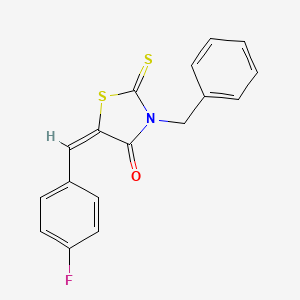 molecular formula C17H12FNOS2 B7459269 3-Benzyl-5-(4-fluoro-benzylidene)-2-thioxo-thiazolidin-4-one 