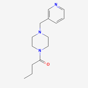 molecular formula C14H21N3O B7459313 1-[4-(Pyridin-3-ylmethyl)piperazin-1-yl]butan-1-one 