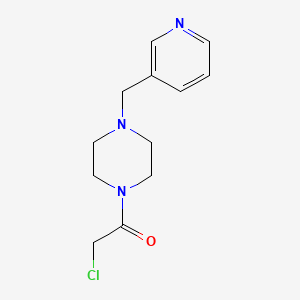molecular formula C12H16ClN3O B7459315 2-Chloro-1-[4-(pyridin-3-ylmethyl)piperazin-1-yl]ethanone 