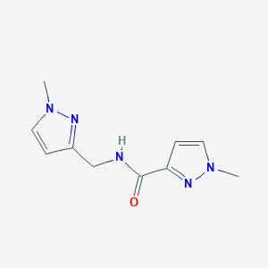 molecular formula C10H13N5O B7459338 1-methyl-N-[(1-methyl-1H-pyrazol-3-yl)methyl]-1H-pyrazole-3-carboxamide 