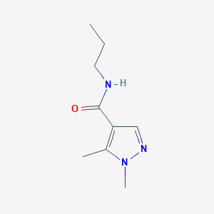 molecular formula C9H15N3O B7459402 1,5-dimethyl-N-propylpyrazole-4-carboxamide 
