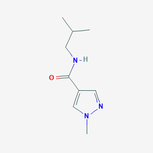 molecular formula C9H15N3O B7459406 1-methyl-N-(2-methylpropyl)pyrazole-4-carboxamide 