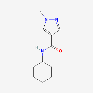 molecular formula C11H17N3O B7459430 N-cyclohexyl-1-methylpyrazole-4-carboxamide 