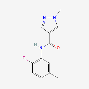 molecular formula C12H12FN3O B7459435 N-(2-fluoro-5-methylphenyl)-1-methylpyrazole-4-carboxamide 