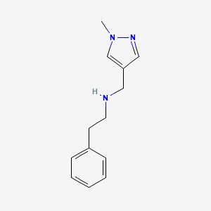 molecular formula C13H17N3 B7459448 [(1-methyl-1H-pyrazol-4-yl)methyl](2-phenylethyl)amine 