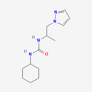 molecular formula C13H22N4O B7459517 1-cyclohexyl-3-[1-(1H-pyrazol-1-yl)propan-2-yl]urea 