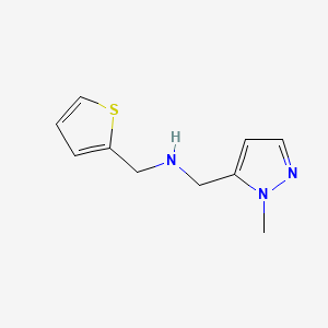 molecular formula C10H13N3S B7459537 [(1-methyl-1H-pyrazol-5-yl)methyl][(thiophen-2-yl)methyl]amine 