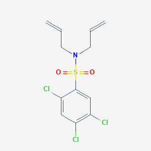 molecular formula C12H12Cl3NO2S B7459567 2,4,5-trichloro-N,N-bis(prop-2-enyl)benzenesulfonamide 