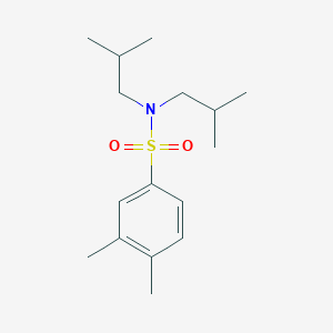 molecular formula C16H27NO2S B7459571 3,4-dimethyl-N,N-bis(2-methylpropyl)benzene-1-sulfonamide 